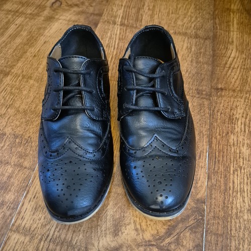 River island boys black brogue - river,
