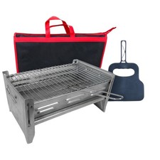 TheOwnas Portable Folding BBQ Grill – Charcoal Camping Garden Picnic Steel.
