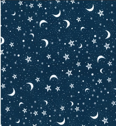 Polycotton fabric metre stars - polycotton,