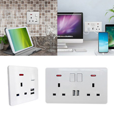 Single Double Wall Plug Socket