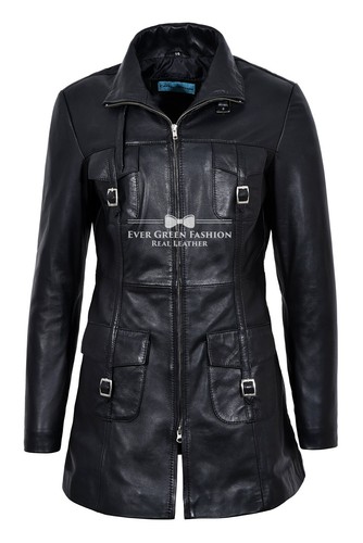 Ladies black gothic leather - black,