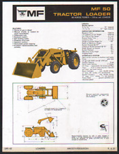 1970 Massey Ferguson "MF 50" Industrial Tractor Loader Brochure Leaflet