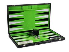 Lime Green Leather Backgammon