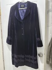Per Una Purple/blue Velvet Detailed Sequined  Coat