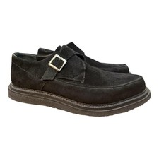 Allsaints Black Suede Monk Strap Creeper Men size 46 US 12