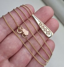 9ct Yellow Rose Gold Hallmarked Clogau Anniversary Diamond Necklace 4g