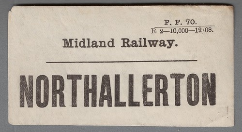 Midland railway luggage label - railway,
