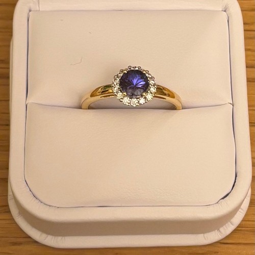 Tanzanite diamond 18ct - tanzanite,