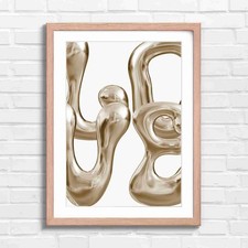 Chrome Abstract Sculpture Art