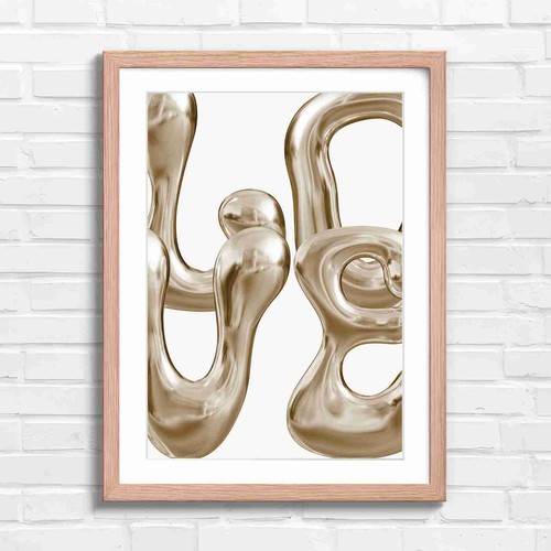 Chrome abstract sculpture art - abstract,