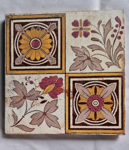 Antique tile quartered effect - tile,