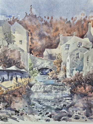 Ambleside cumbria watercolour - cumbria,
