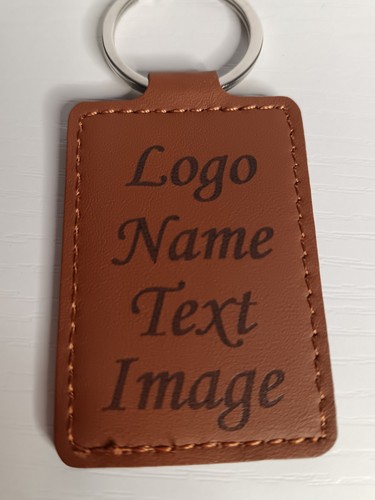 Personalised leather keyring - leather,