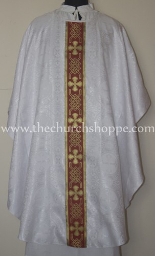 Chasuble white clergy gothic - chasuble,