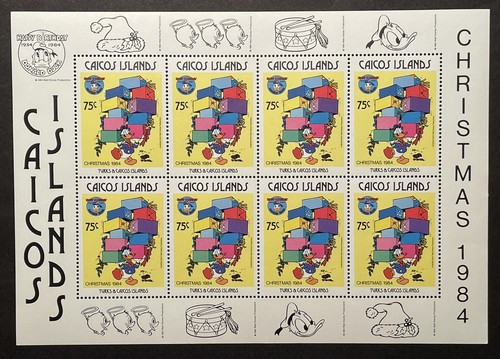 Caicos disney christmas stamps - christmas,