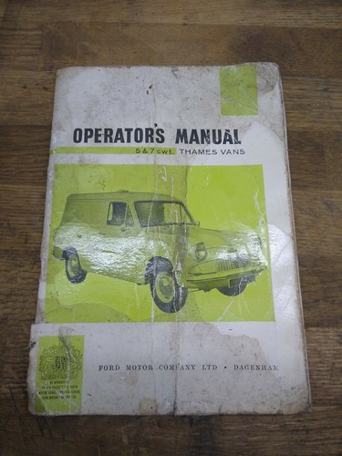 Thames vans operators manual - operators,