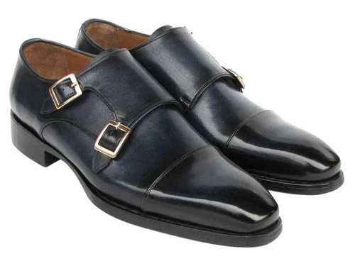 Handmade navy blue genuine - blue,