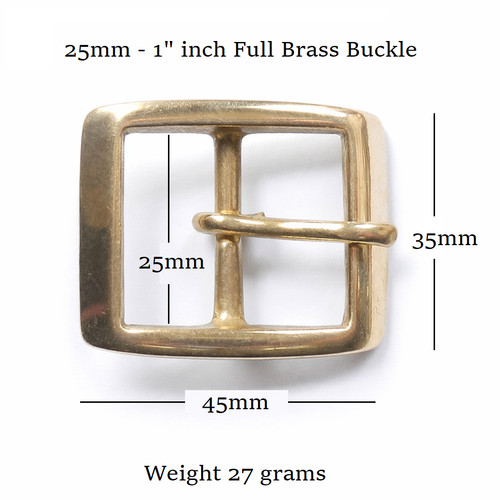 Rectangular brass belt buckle - rectangular,