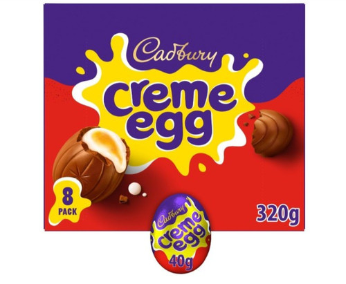 Cadbury crème and caramel - and,
