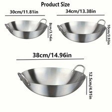 Large Stainless Steel Wok