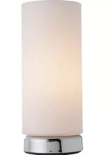 Opal Glass Touch Table Lamp 10cm With Reflective Chrome Base Room Decor By Home