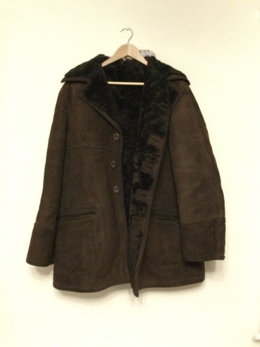 Vintage sheepskin coat - sheepskin, size