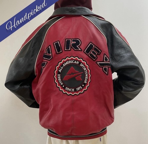 Avirex red and black panelled