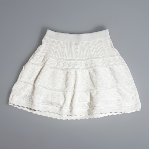 White knit skirt medium - knit,