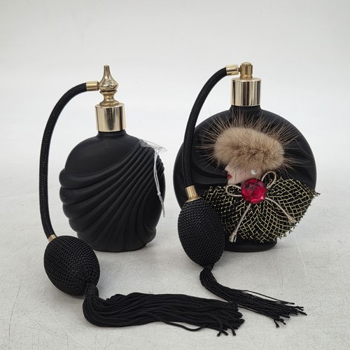 Black glass perfume - black, set