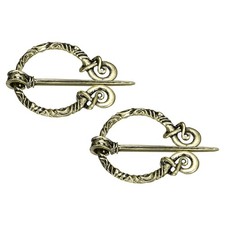 2pcs Vintage Brooch Cloak Pin