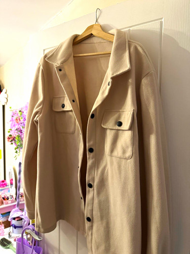 Men beige shacket jacket - men’s,