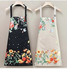 Women Kitchen Apron for Cooking Baking Gardening BBQ Chef Adjustable Pocket Bib