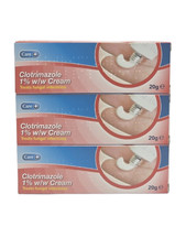 Clotrimazole 1% Cream Antifungal Treatment for Fungal Infection 20g x3 Triple Pa