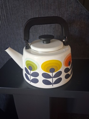 Orla kiely enamel kettle - enamel,