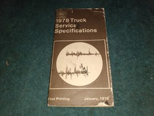 1978 FORD TRUCK SERVICE