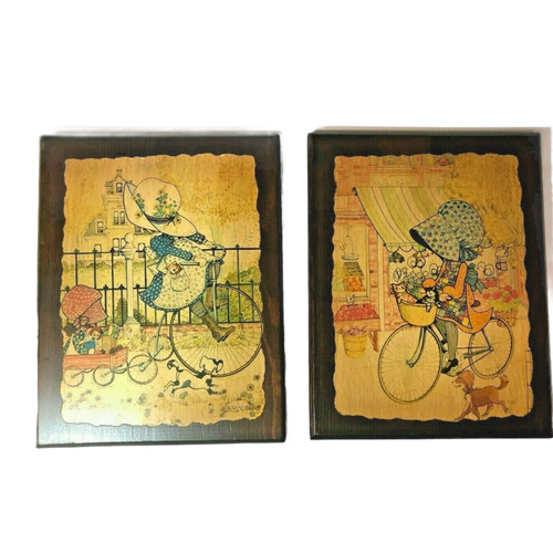 Vtg holly hobbie decoupage - hobbie,