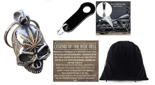 Skull gold leaf - skull, w