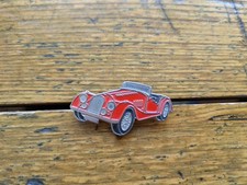 Morgan Red & Silver Car Lapel