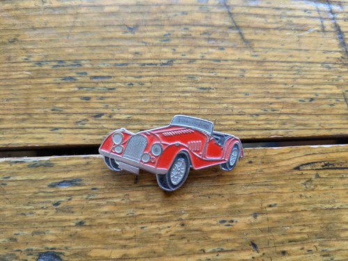 Morgan red silver car lapel - car,
