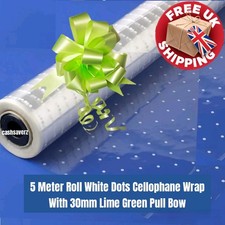 5 Meter Roll White Dots See