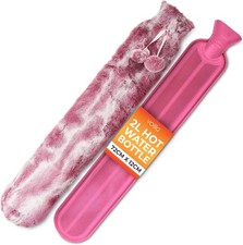 Long Hot Water Bottle w/ Plush