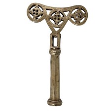 Ethiopian Orthodox Church Brass Armrest Head – Vintage Priest Support Piece