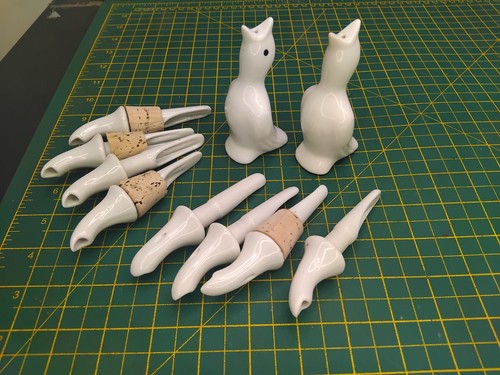 Vintage porcelain white bird - vintage,