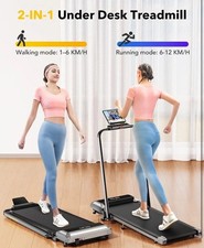 Quiet 2-in-1 Folding Treadmill