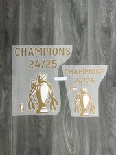 2024-2025 24/25 Liverpool Premier League Champions Iron On Print Patch Badge Set