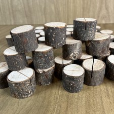 30 Pack Wooden Table Name Place Card Holder For Rustic Wedding Party Table Decor