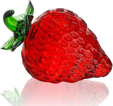 Red Strawberry Glass Figurine