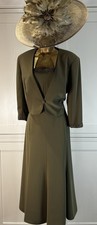 Jacques Vert UK 14 Khaki Dress