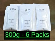 ESPA Bath Salts 300g (6x50g) Bergamot Jasmine Aromatherapy Natural Minerals