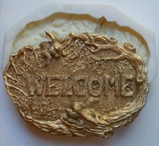 Large Welcome Sign Silicone Rubber Mould  Resin Plaster